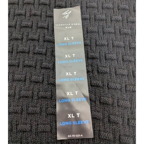 Shaquille O’Neal XLG Black Big And Tall Crew Neck Long Sleeve Pullover New - Picture 5 of 8